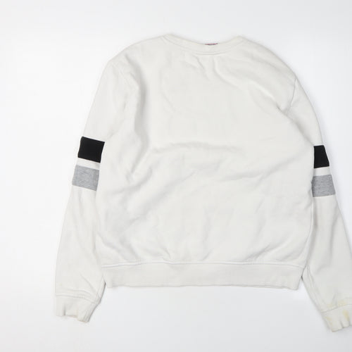Fila Unisex Adults White Pullover Sweatshirt Size S