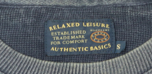 Debenhams Men's Blue Pullover Sweatshirt S Relaxed Fit