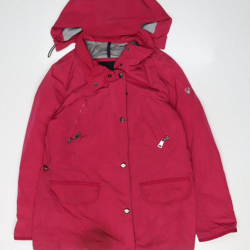 Fuchs Schmitt Women's Red Hooded Parka Jacket Size 16