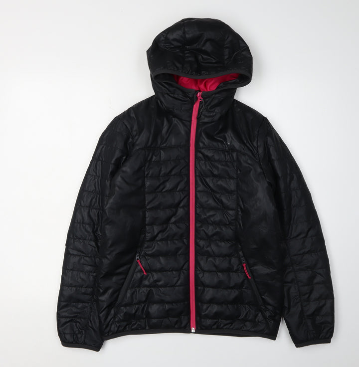 Decathlon Girls Black Puffer Jacket 12-13 Years