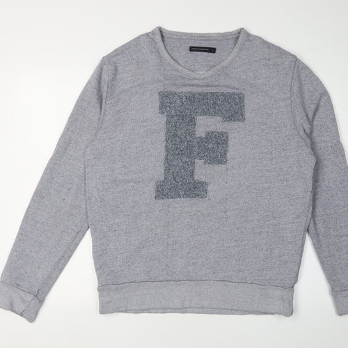 French Connection Grey Logo Sweatshirt Men L