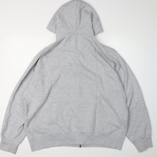 Uniqlo Men's Grey Full Zip Hoodie 2XL
