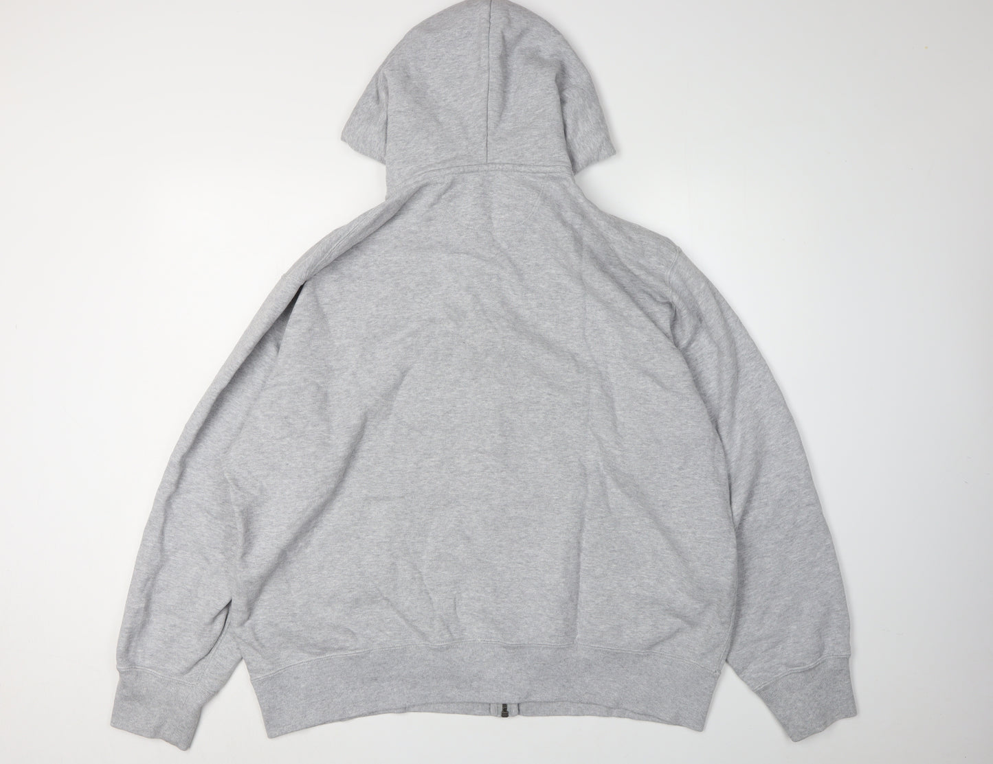 Uniqlo Men's Grey Full Zip Hoodie 2XL