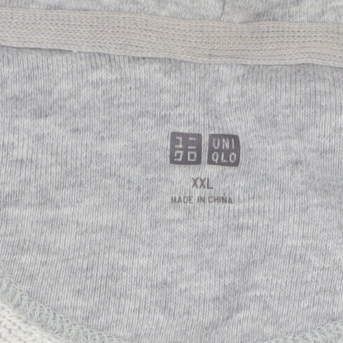 Uniqlo Men's Grey Full Zip Hoodie 2XL