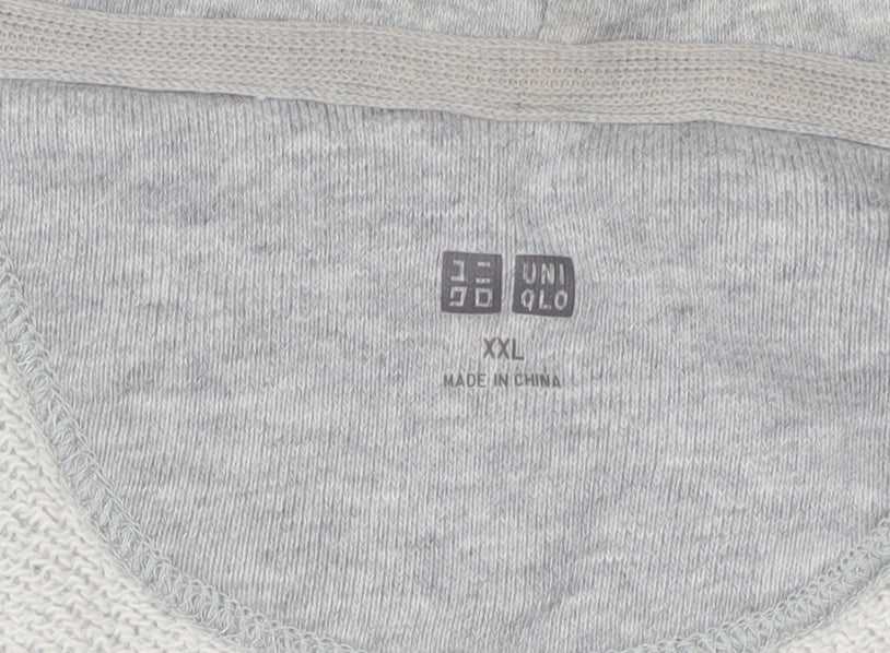 Uniqlo Men's Grey Full Zip Hoodie 2XL