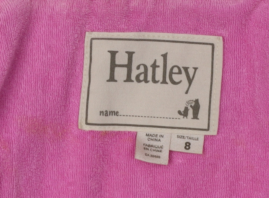 Hatley Girls Blue Butterfly Rain Coat, 8 Years