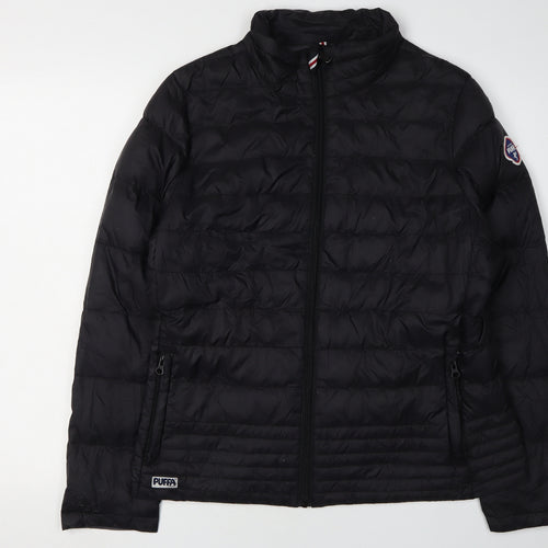 Puffa Boys Black Puffer Jacket L Lightweight Insulated