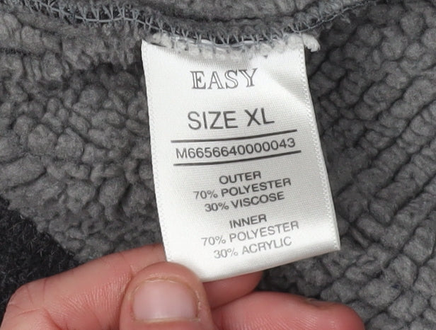 Easy Men's Black XL Full Zip Jacket