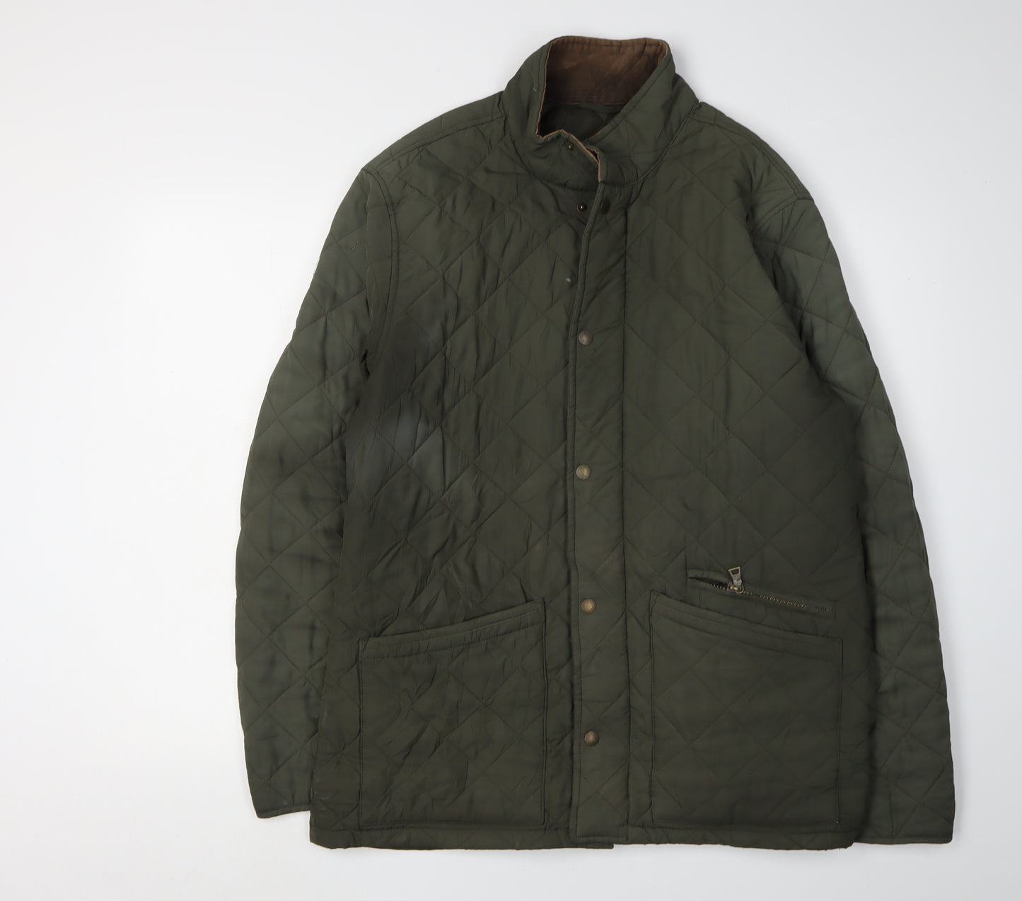 Marks and Spencer Men's Green Quilted Jacket M