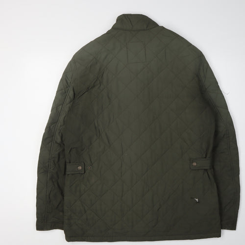 Marks and Spencer Men's Green Quilted Jacket M