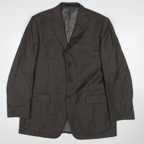 Marks and Spencer Men's Brown Wool Blazer, Size 44L
