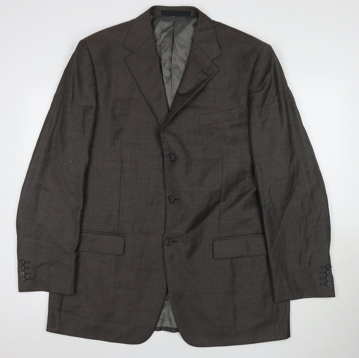 Marks and Spencer Men's Brown Wool Blazer, Size 44L