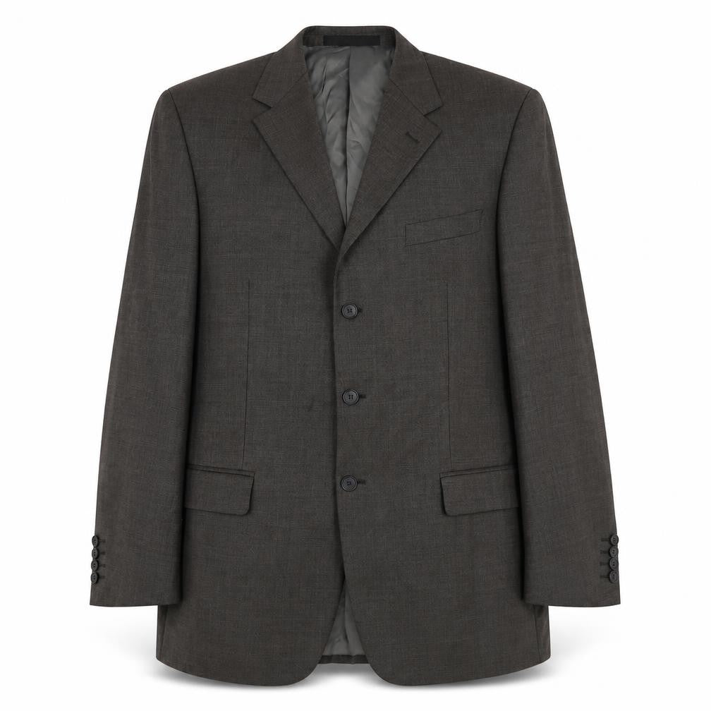 Front view of Marks & Spencer Men's Brown Wool Blazer, size 44L