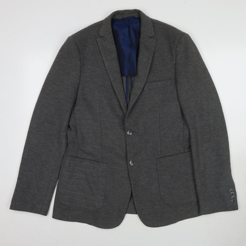 Steel & Jelly Grey Men's Blazer, Size 40R, Two-Button Notch