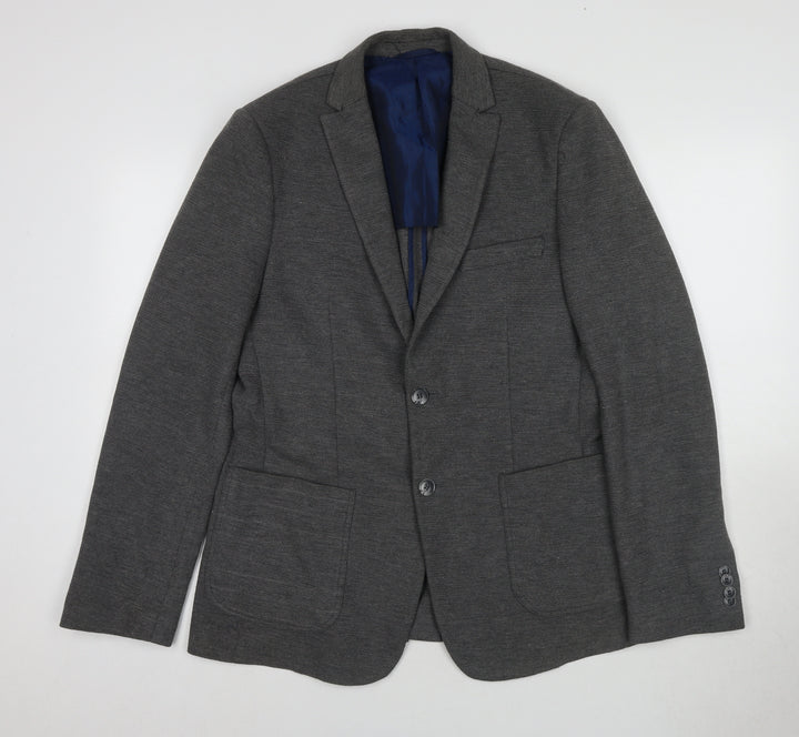 Steel & Jelly Grey Men's Blazer, Size 40R, Two-Button Notch