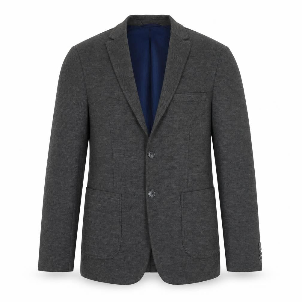 Front view of Steel & Jelly Grey Men's Blazer, size 40R, Two-Button Notch