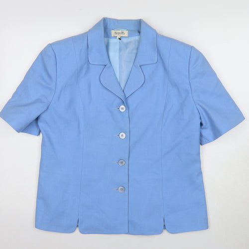 Bianco Women’s Blue Short Sleeve Blazer Size 14