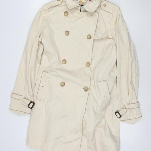 GAP Women's Beige Long Trench Coat M Classic Cotton