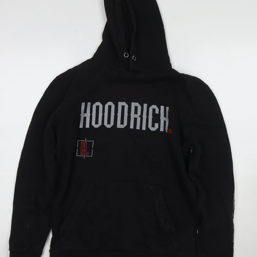 Hoodrich Men's Black Pullover Hoodie S, Logo Accent