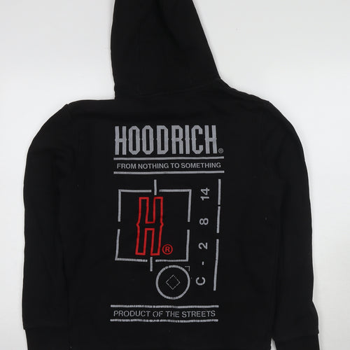 Hoodrich Men's Black Pullover Hoodie S, Logo Accent