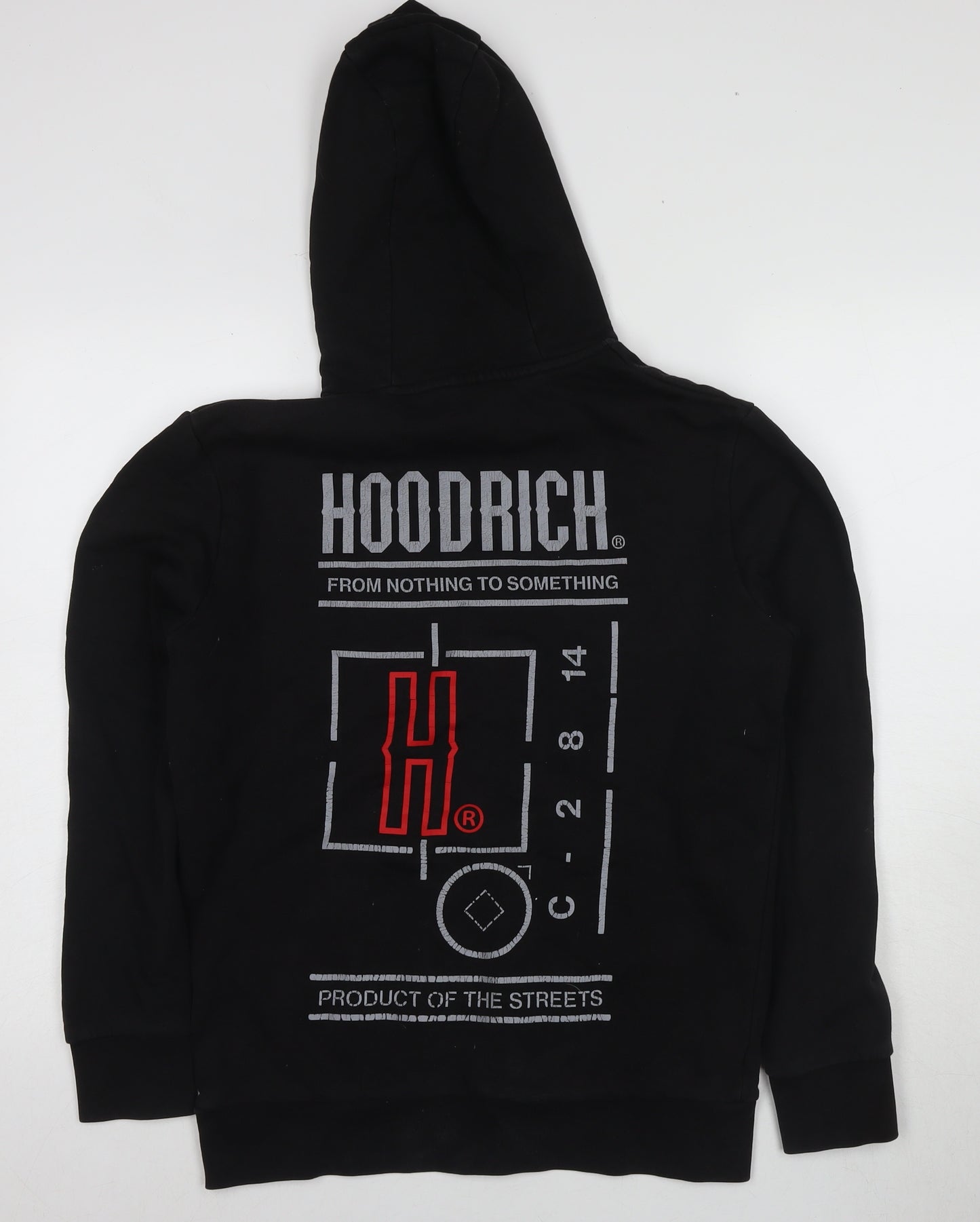 Hoodrich Men's Black Pullover Hoodie S, Logo Accent