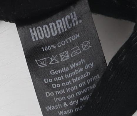 Hoodrich Men's Black Pullover Hoodie S, Logo Accent