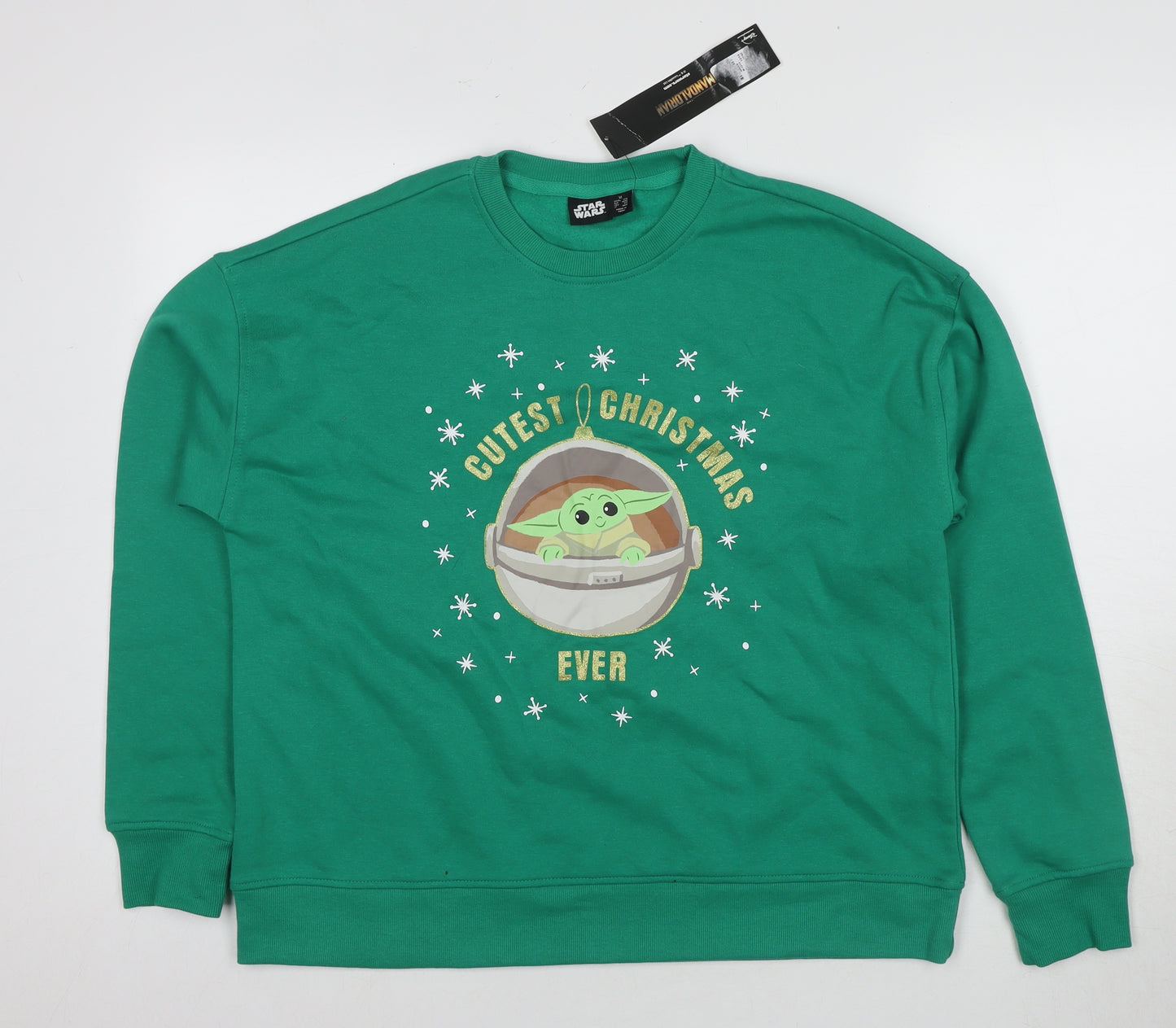 Star Wars Women's Green 12-14 Christmas Pullover Sweatshirt