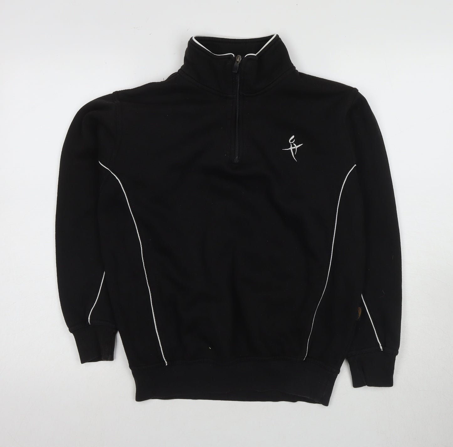 Falcon Boys Black Pullover Sweatshirt, Size M, 1/2 Zip Style