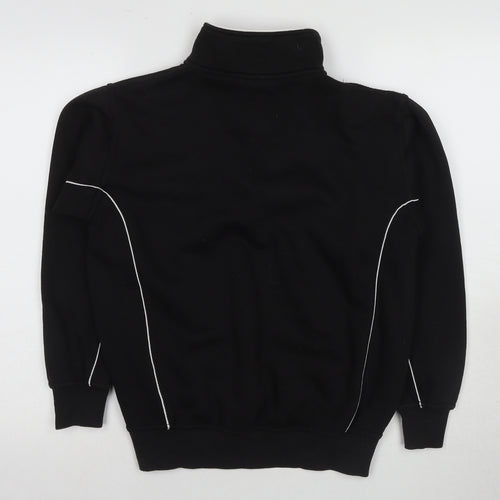 Falcon Boys Black Pullover Sweatshirt, Size M, 1/2 Zip Style