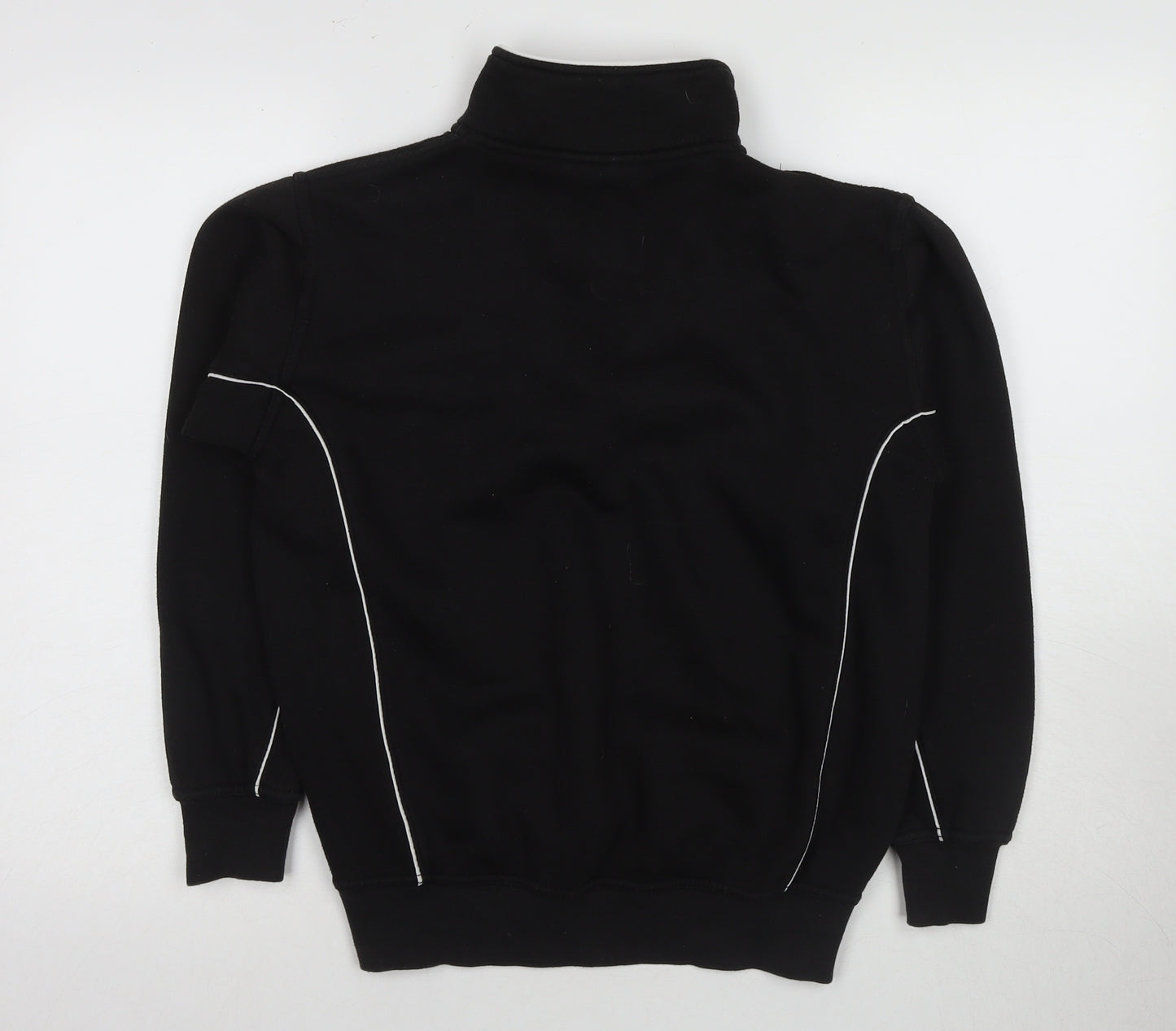 Falcon Boys Black Pullover Sweatshirt, Size M, 1/2 Zip Style