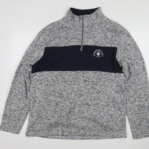 Atlas for Men Grey 1/4 Zip Sweatshirt Size L