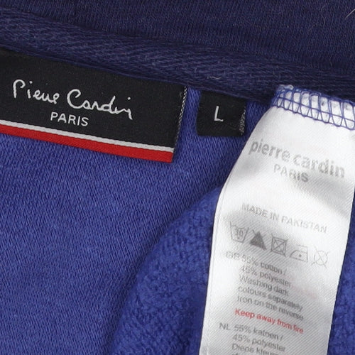 Pierre Cardin Men's Blue Full Zip Hoodie L