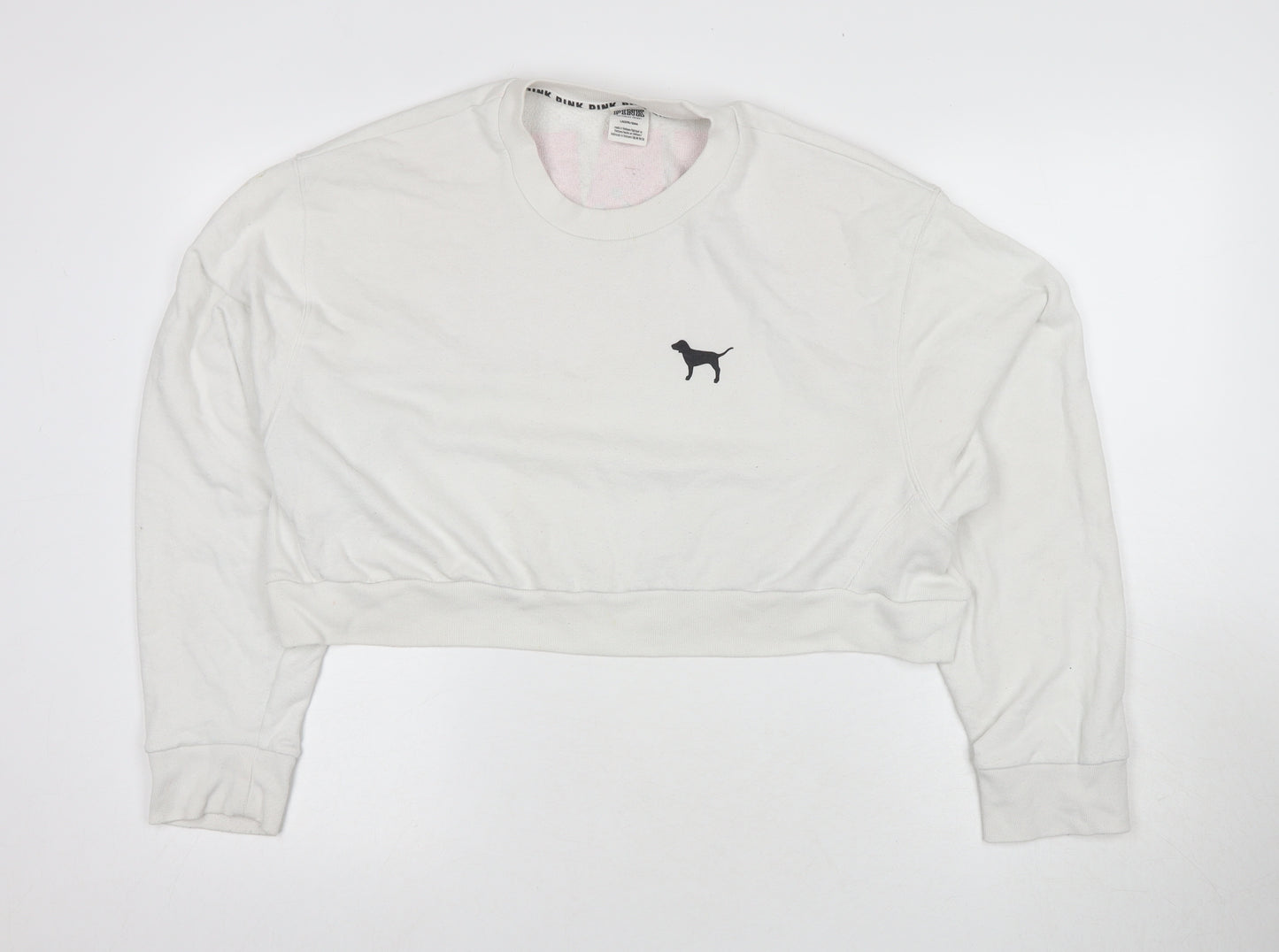 Victoria's Secret Women's White Pullover Sweatshirt L