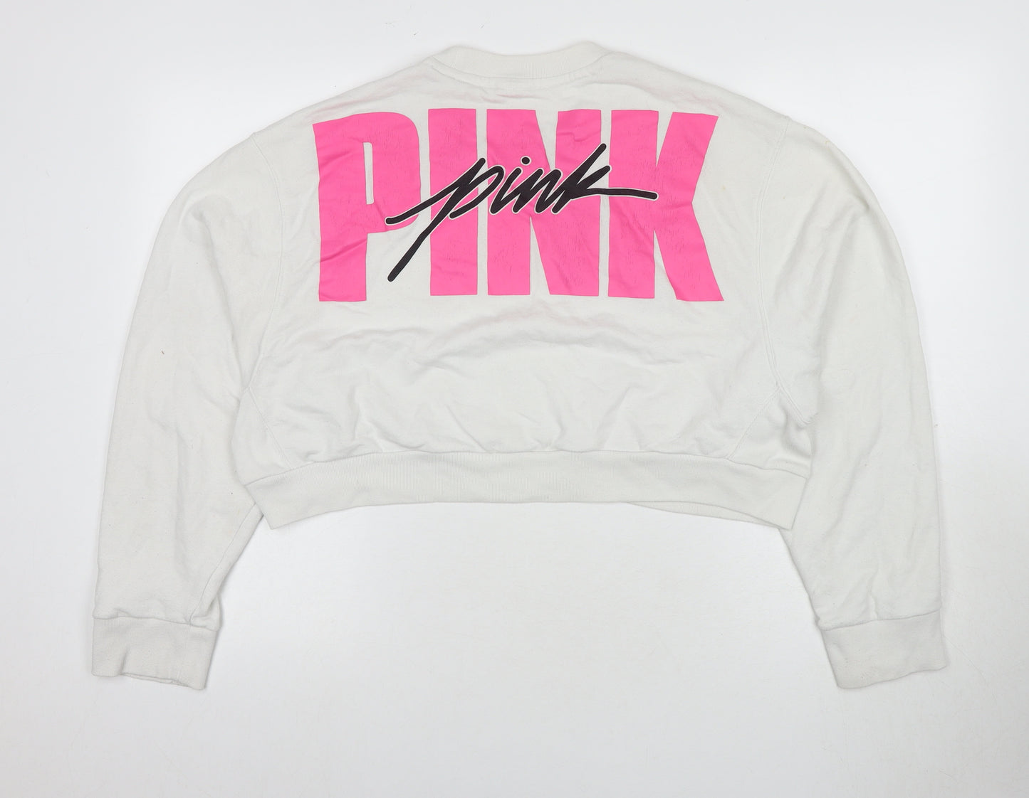 Victoria's Secret Women's White Pullover Sweatshirt L