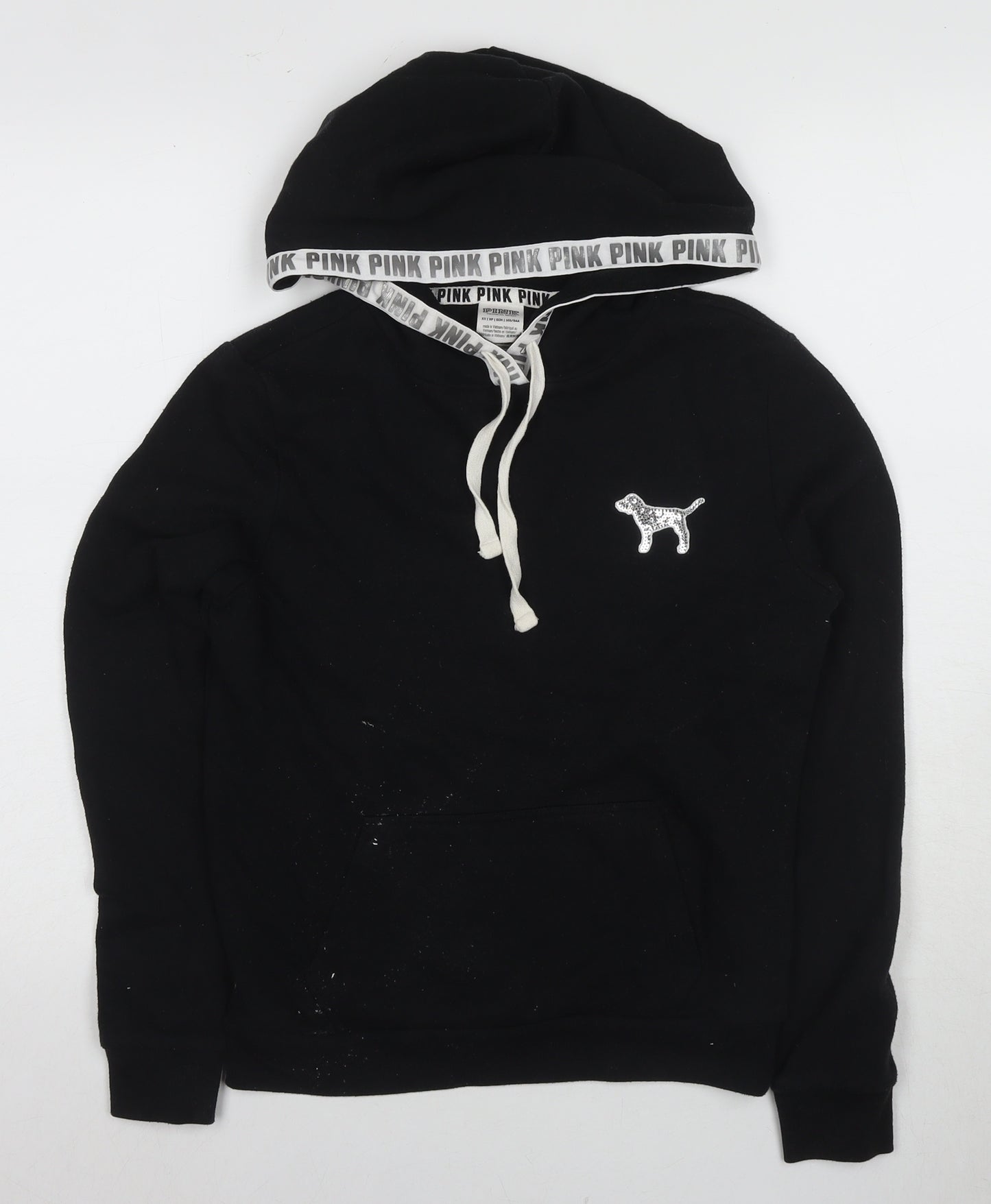 Victoria's Secret PINK Women's Black XS Sequin Hoodie