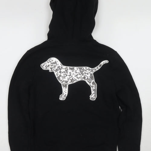 Victoria's Secret PINK Women's Black XS Sequin Hoodie