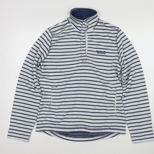 Regatta Blue Women's Striped Pullover Sweatshirt, Size 10