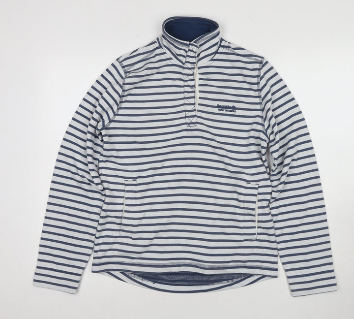 Regatta Blue Women's Striped Pullover Sweatshirt, Size 10