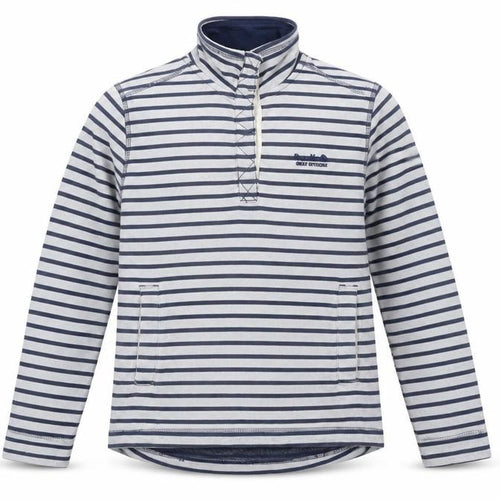 Regatta Blue Women's Striped Pullover Sweatshirt, Size 10