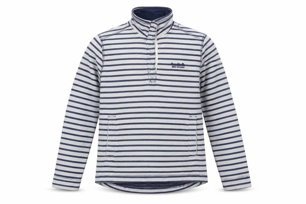 Regatta Blue Women's Striped Pullover Sweatshirt, Size 10