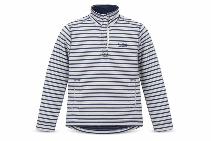 Regatta Blue Women's Striped Pullover Sweatshirt, Size 10