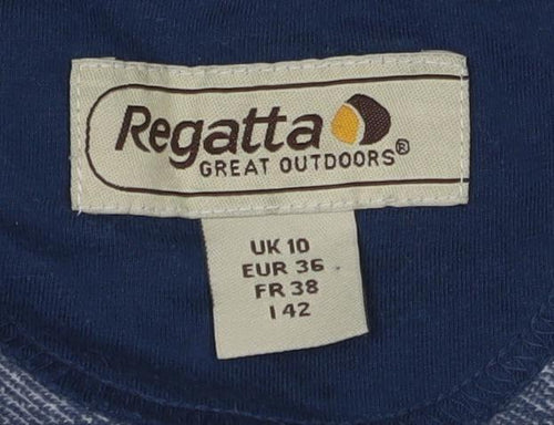 Regatta Blue Women's Striped Pullover Sweatshirt, Size 10