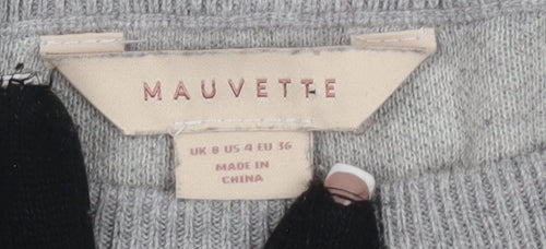 Mauvette Women's Grey Stars Pullover Jumper Size 8