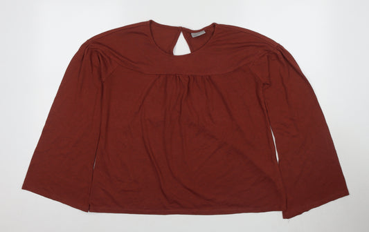 Front view of Vero Moda Women's Brown Blouse, size S