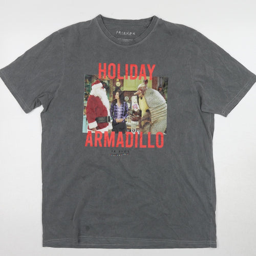 Friends Grey Holiday Armadillo T-Shirt M Unisex