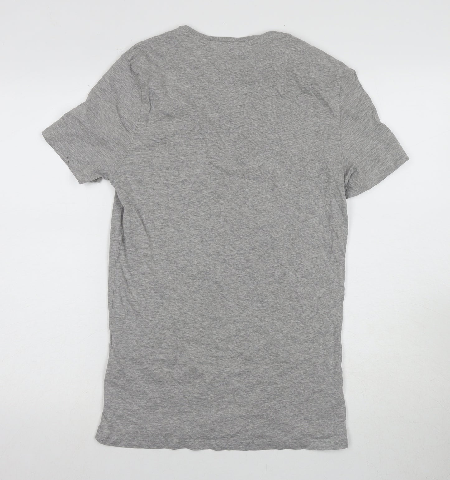 GUESS Men's Grey Crew Neck T-Shirt M Los Angeles Logo