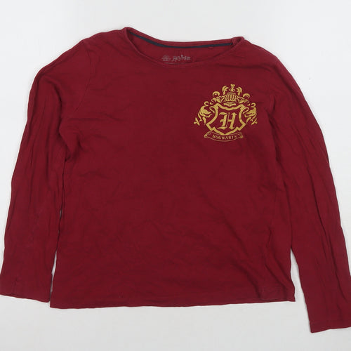 Harry Potter Boys Red Long Sleeve Graphic T-Shirt 12 Years