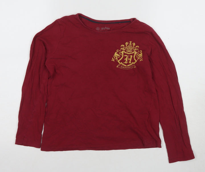 Harry Potter Boys Red Long Sleeve Graphic T-Shirt 12 Years