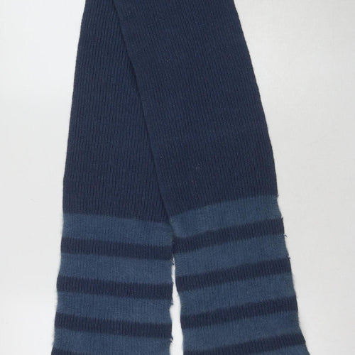 Kangol Unisex Blue Striped Wool Scarf One Size