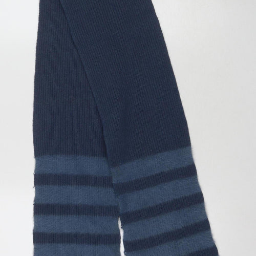 Kangol Unisex Blue Striped Wool Scarf One Size